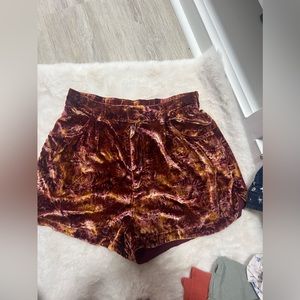 Free people velvet shorts